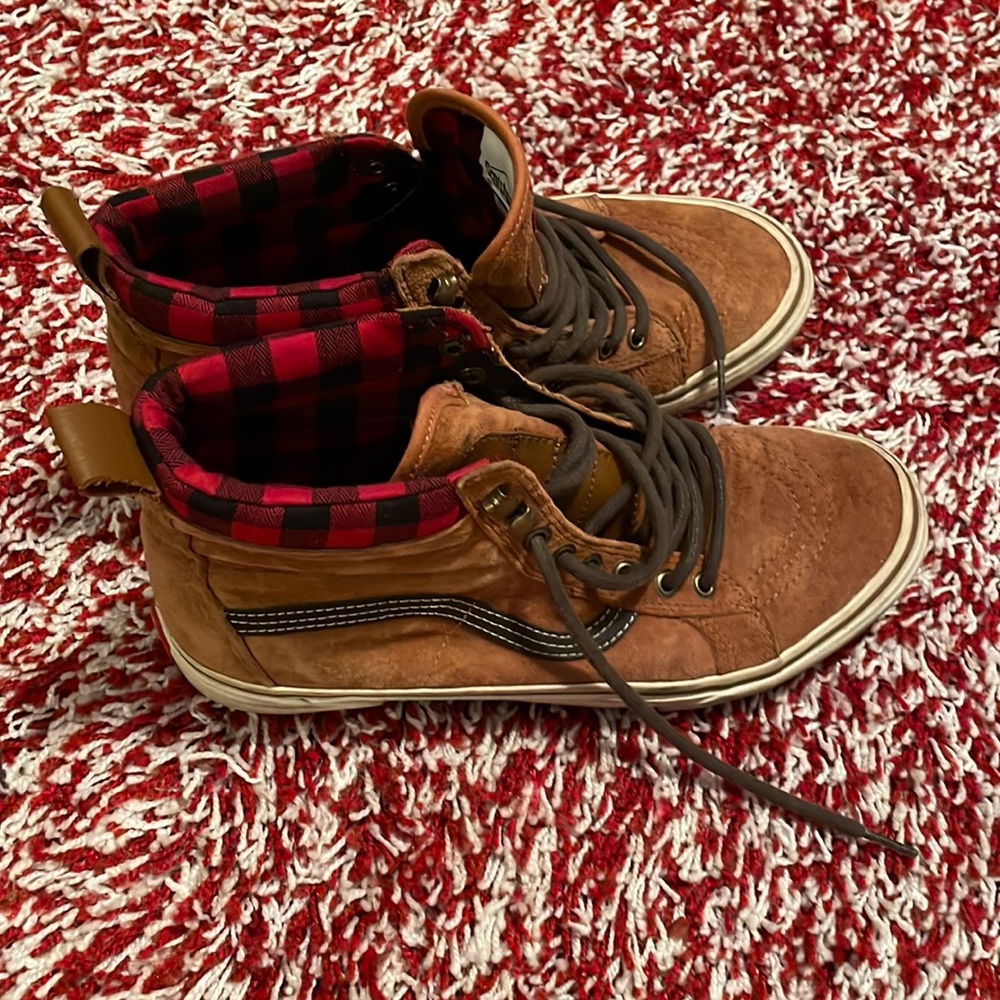 high top plaid vans